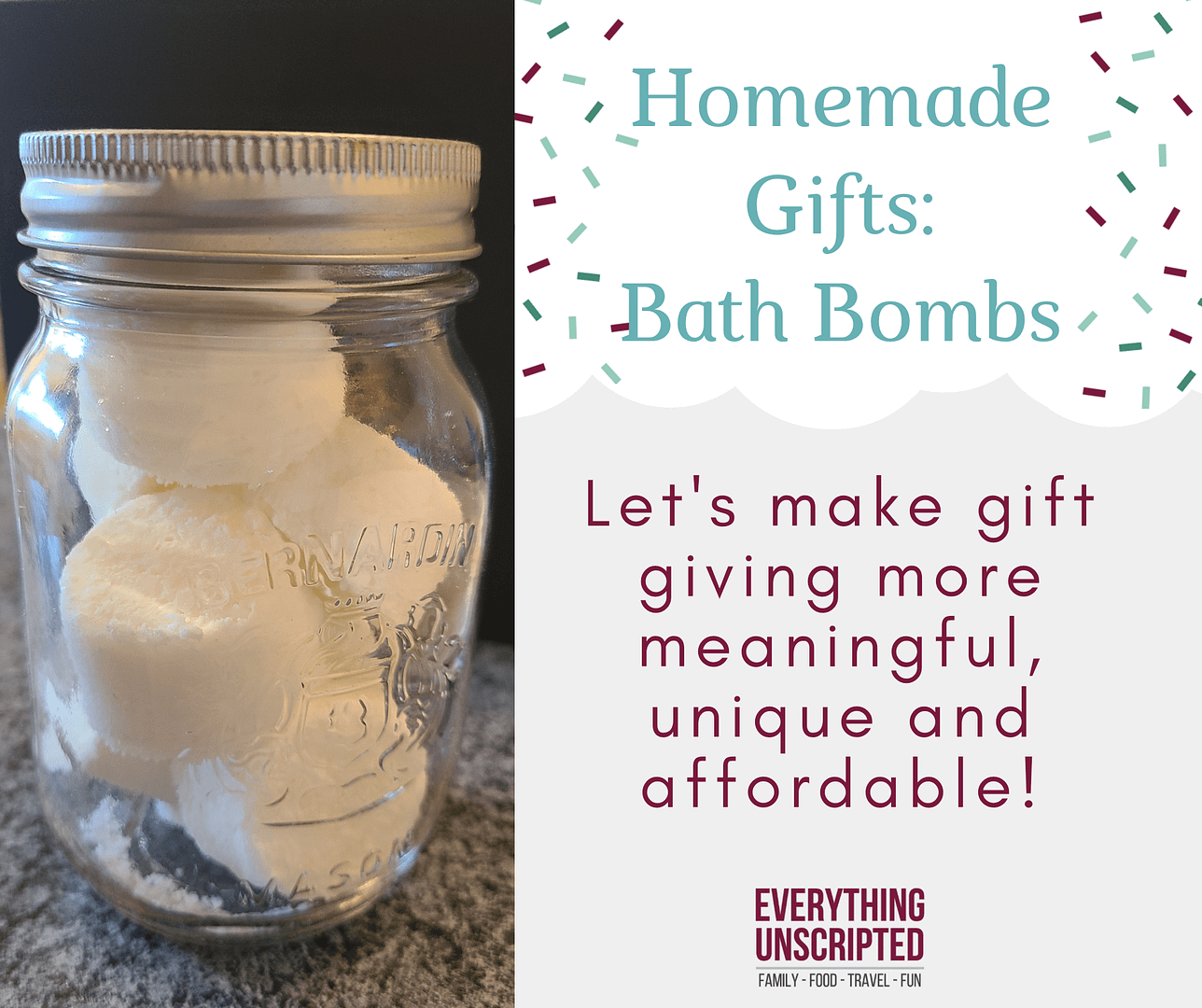 Homemade Gifts Bath Bombs