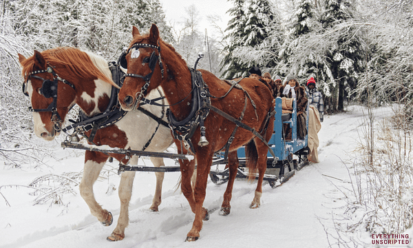 Snider Mountain Ranch Sleigh Rides / #CanadaDo / Best Horseback Riding Trails in New Brunswick 