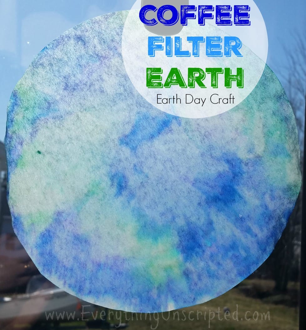 Earth Day Craft Coffee Filter Earth (easy for all ages)